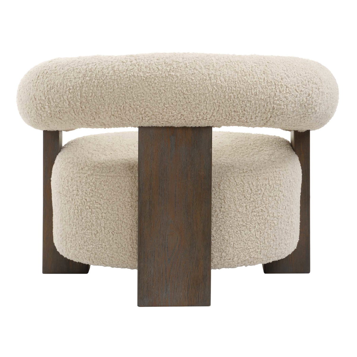 Lennox Shearling Accent Chair, by Uttermost, 38" width x 27" height x 31.5" depth View 7