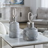 Storm Art Glass Bottles Set/2, Vase by Uttermost, 6.25" width x 17.5" height x 6.25" depth thumbnail 2