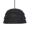 Persephone Black Bead 1 Light Pendant, Mini Light Pendant by Uttermost, 20.75" width x 13" height x 20.75" diameter x 20.25" depth thumbnail 1