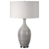 Dinah Gray Textured Table Lamp, by Uttermost, 1'7" width x 2'7" height x 1'7" depth thumbnail 5