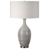 Dinah Gray Textured Table Lamp, by Uttermost, 19" width x 31" height x 19" depth thumbnail 5