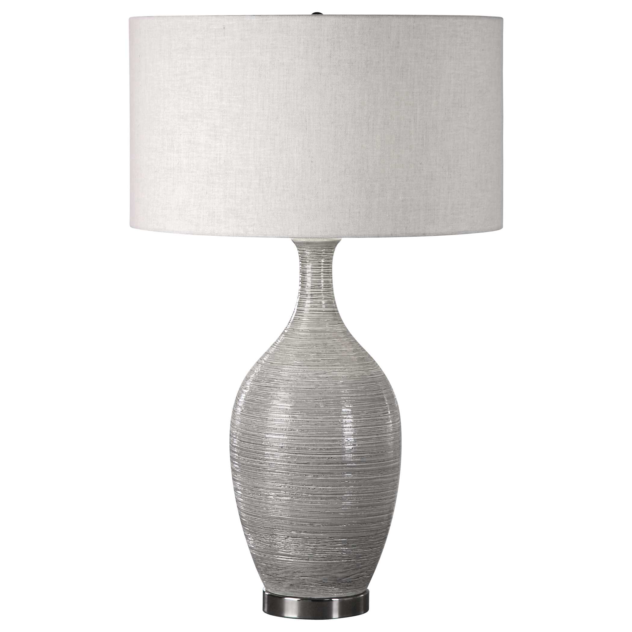 Dinah Gray Textured Table Lamp large image 