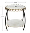 Chainlink White Marble Side Table, Side & End Table by Uttermost, 25.25" width x 21.75" height x 25.25" depth thumbnail 3