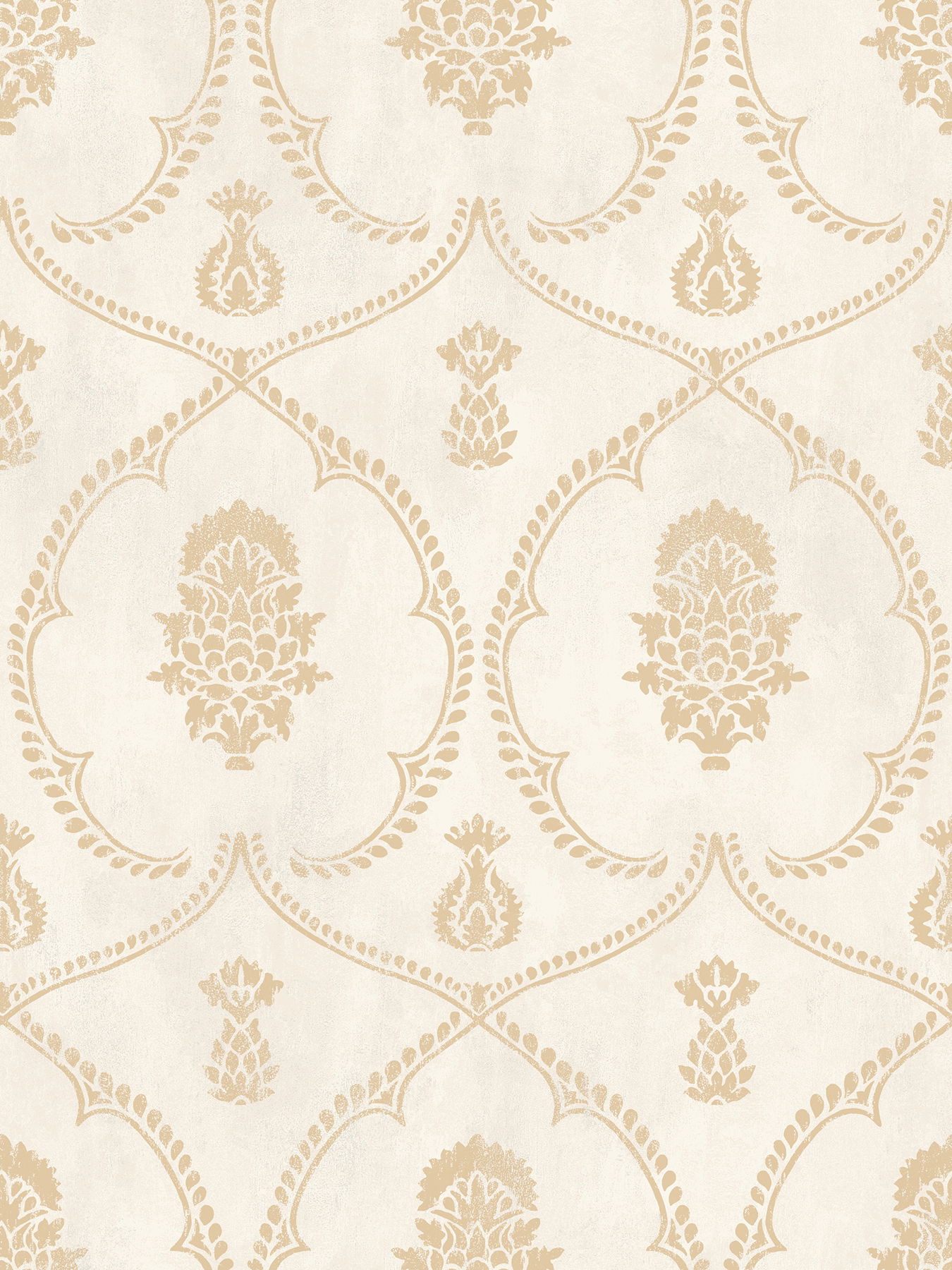 Royal Damask Soft Gold Wallpaper large image 