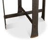 Forged Slats Side Table/Moleskin, by Sarreid, 1'6" length x 1'6" width x 2'1" height thumbnail 7