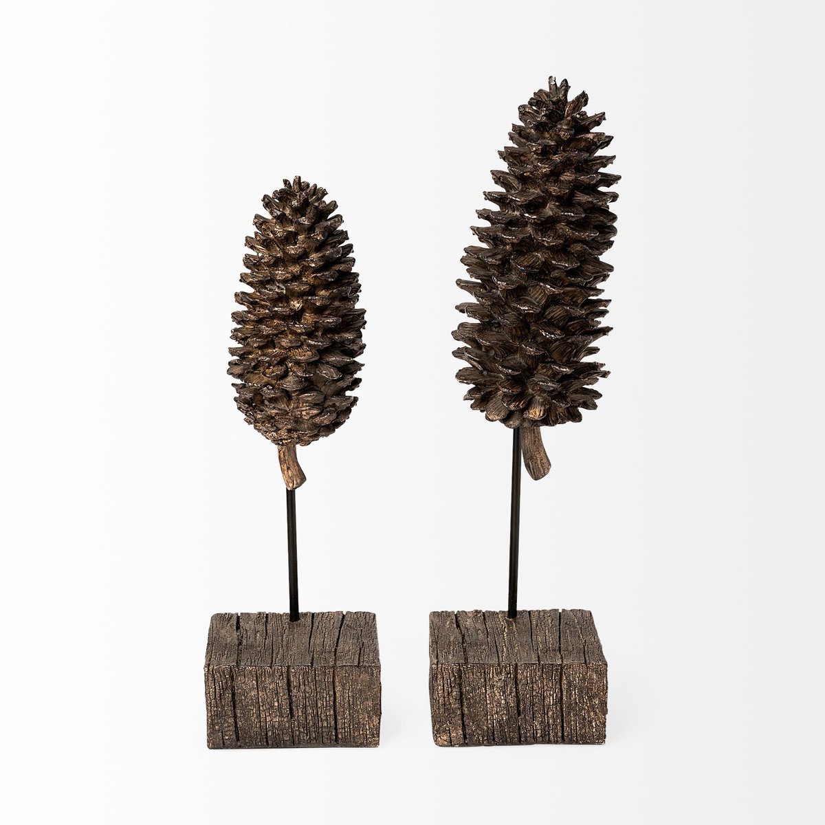 Pinterra (Small) 4L x 4W Brown Resin Pinecone Replica, Decorative Object by Mercana, 3.94" length x 3.94" width x 11.02" height View 4