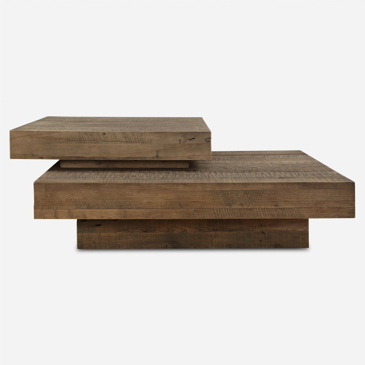 Rustic Planes Modern Coffee Table, by Uttermost, 57" width x 19.5" height x 47.25" depth View 1