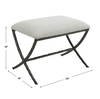Brisby Gray Fabric Small Bench, Benche by Uttermost, 24" width x 19" height x 16" depth thumbnail 3