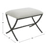 Brisby Gray Fabric Small Bench, Benche by Uttermost, 24" width x 19" height x 16" depth thumbnail 3