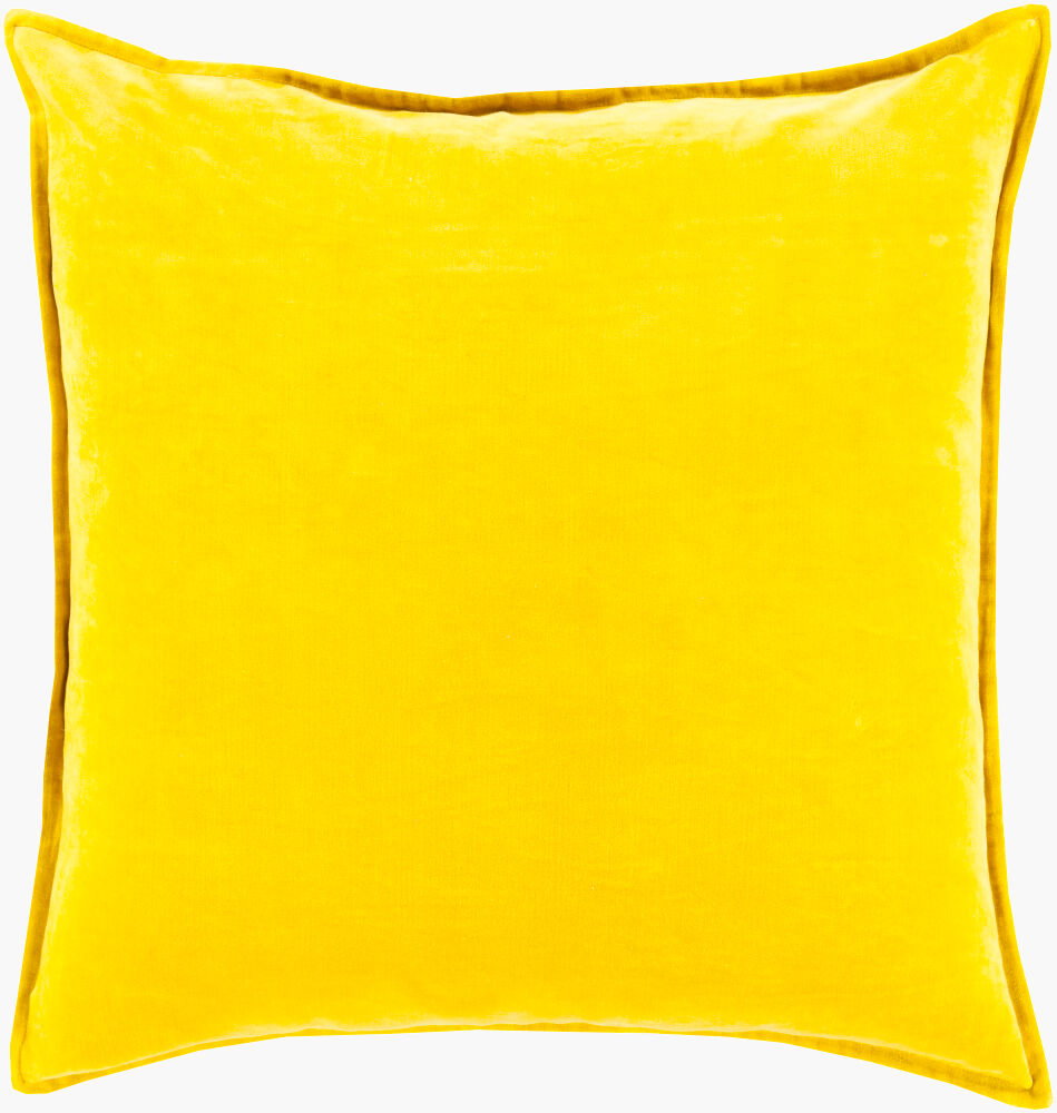 Cotton Velvet Accent Pillow Down, Decorative Pillow by Surya, 22" length x 22" width