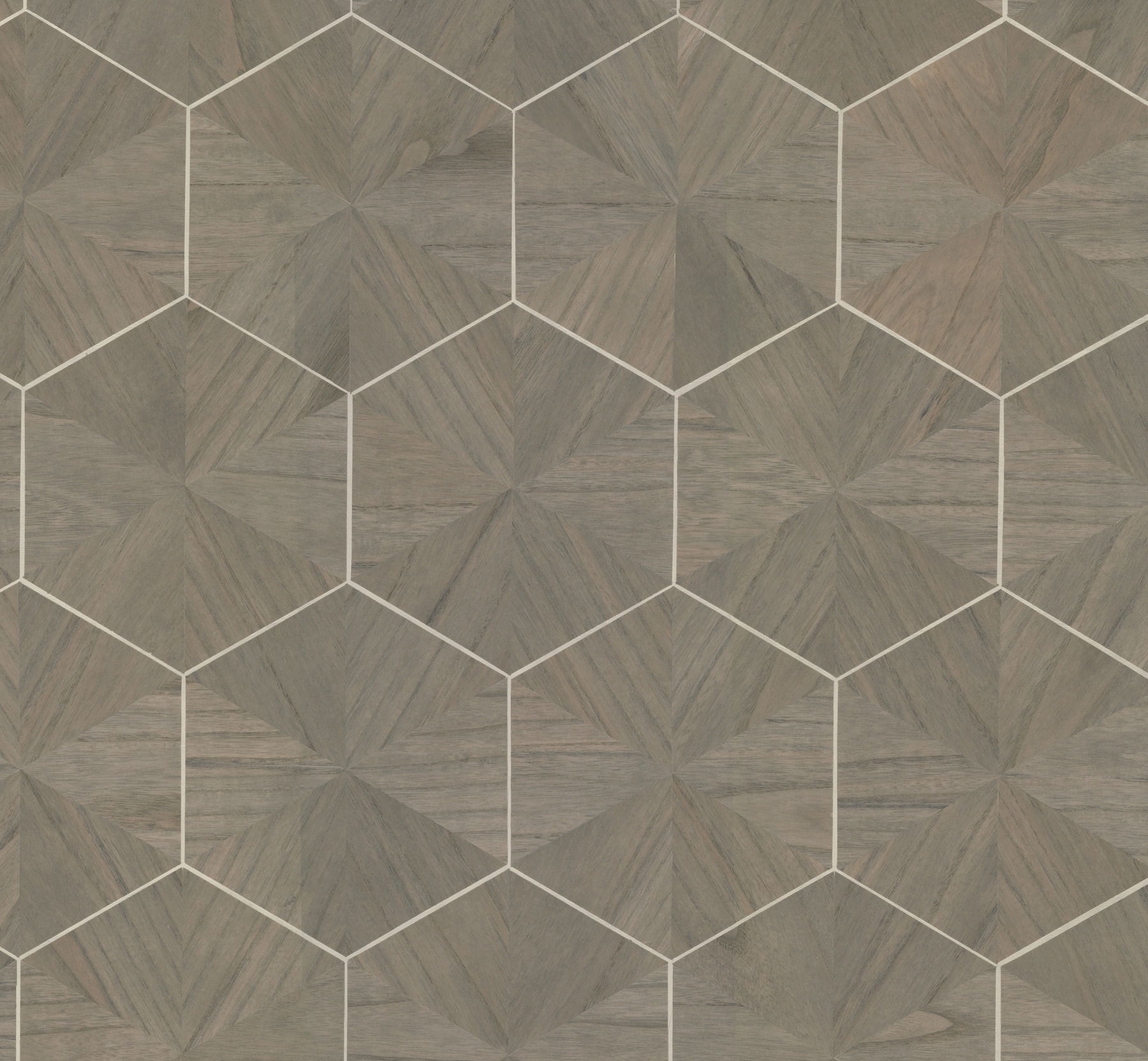 Hexagram Wood Veneer Brown Wallpaper large image 