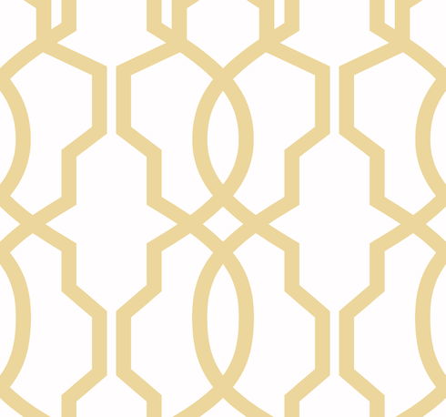 Hourglass Trellis Yellow Wallpaper