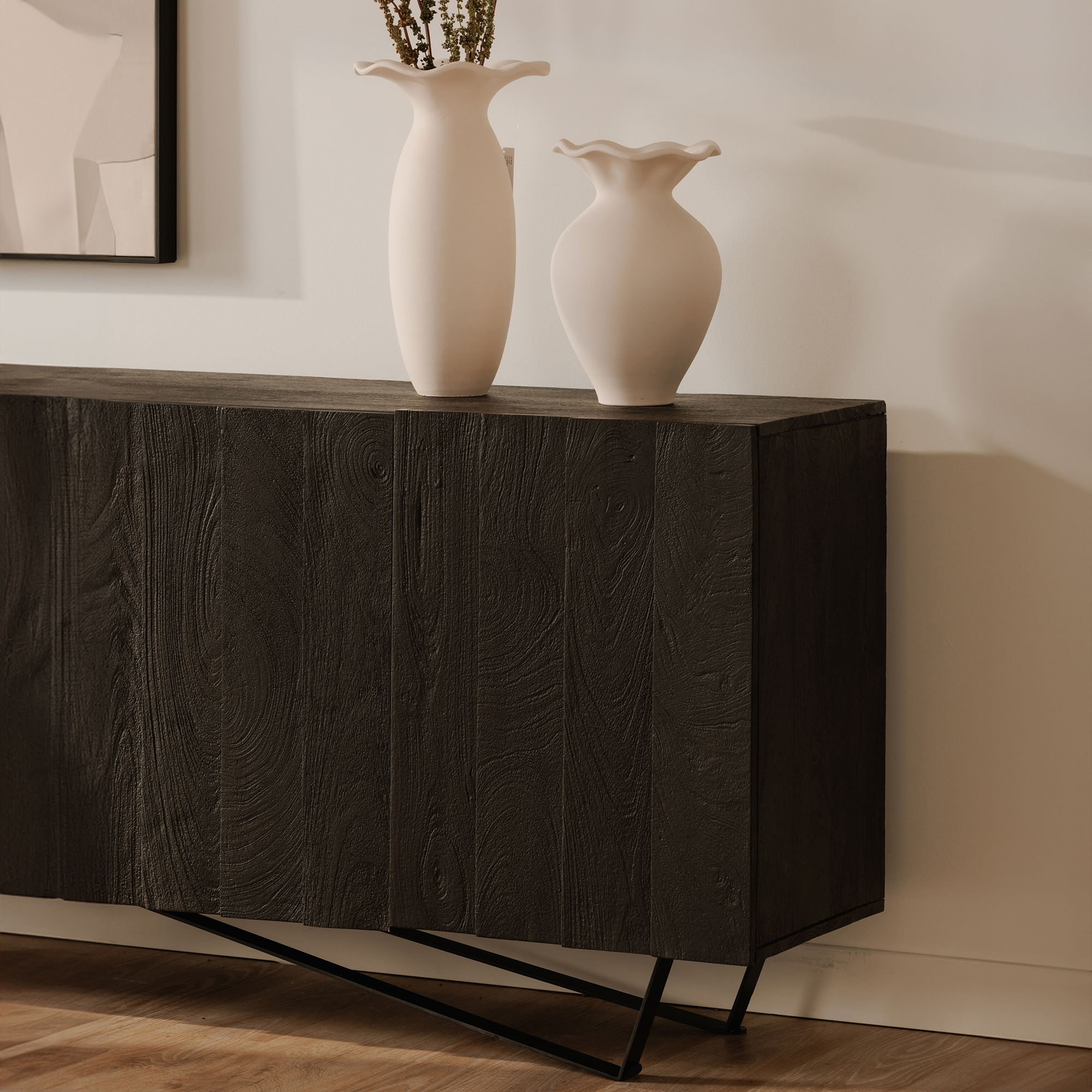 Brolio Sideboard Charcoal, Cabinets & Sideboard by Moe's Home, 71" width x 30" height x 16" depth View 16