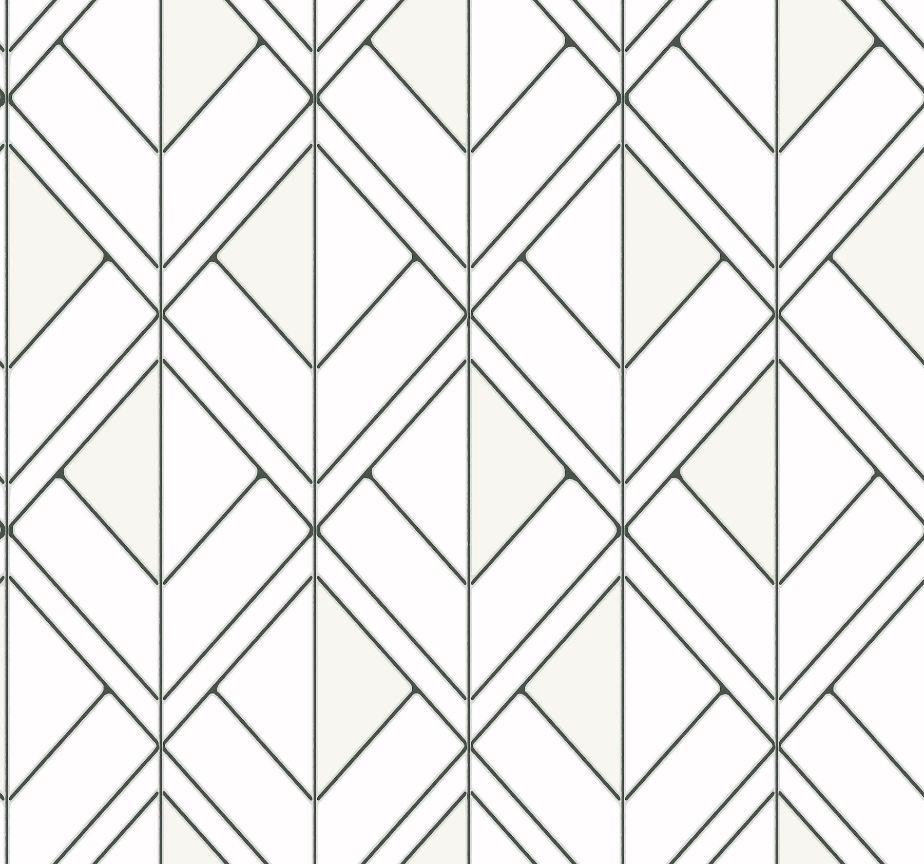 Diamond Shadow White Wallpaper, by York Wall, 27' length x 2'3" width x 0.02" depth View 1