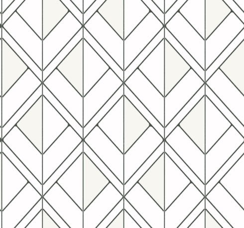Diamond Shadow White Wallpaper