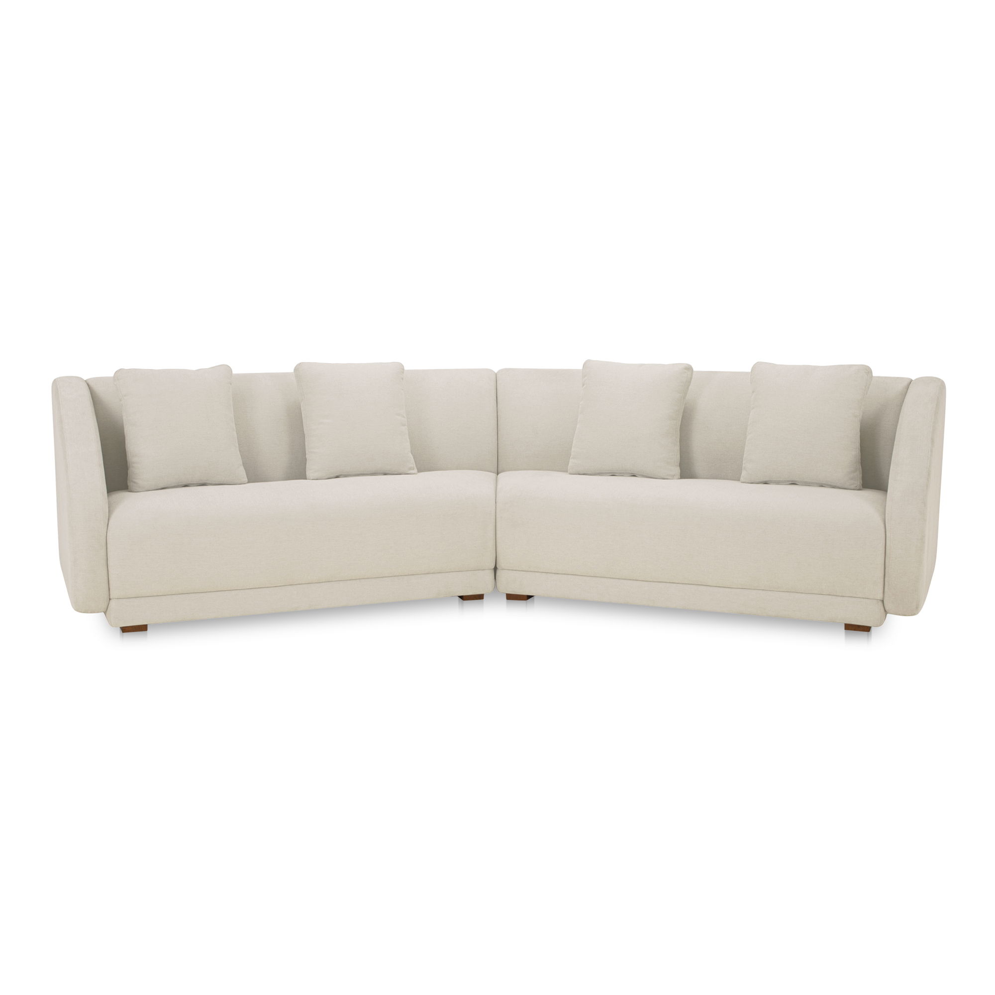 Fraser 2 Piece Modular Sofa White large image 