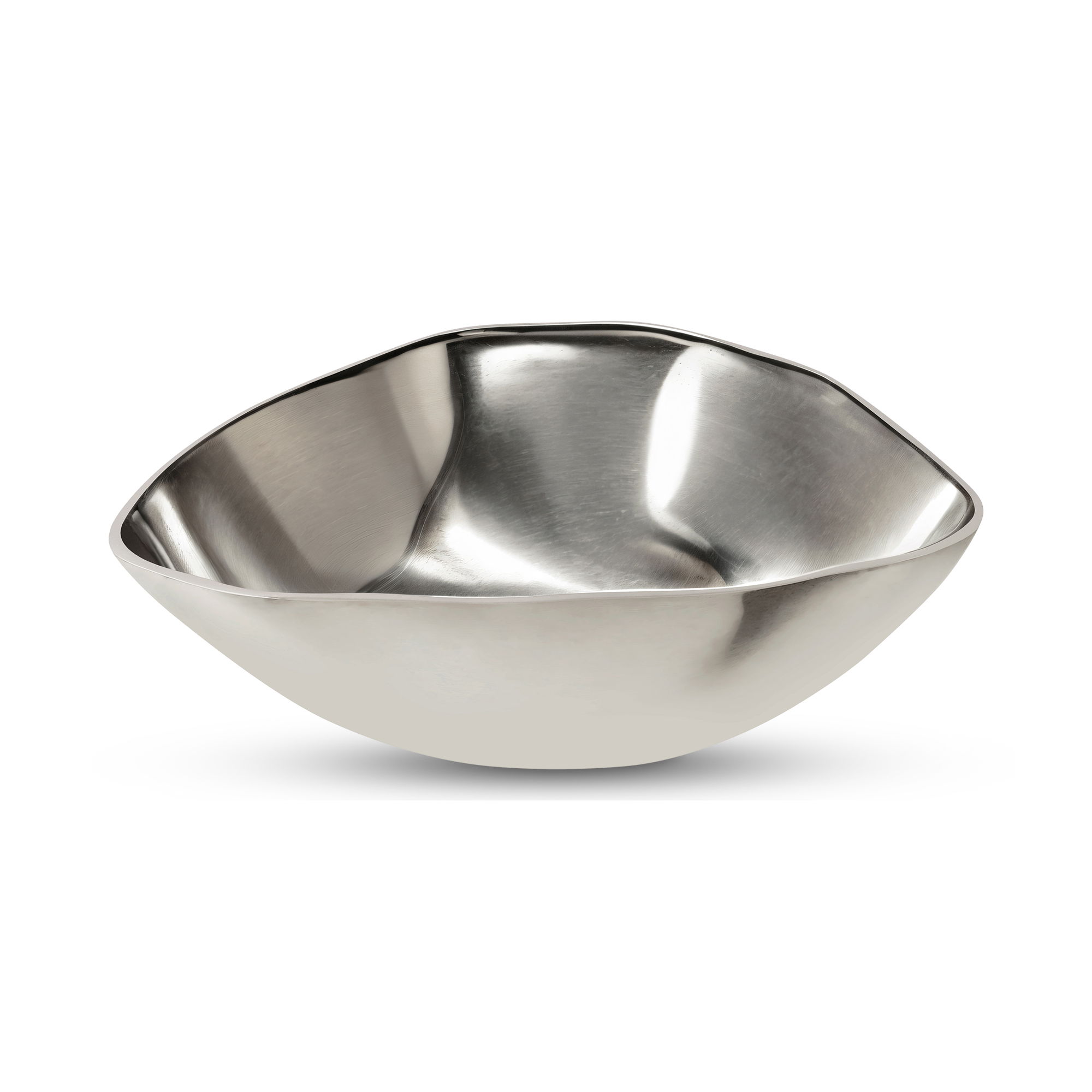 Forde Decorative Bowl Silver, Trays & Platter by Moe's Home, 11" width x 4.5" height x 7" depth View 1