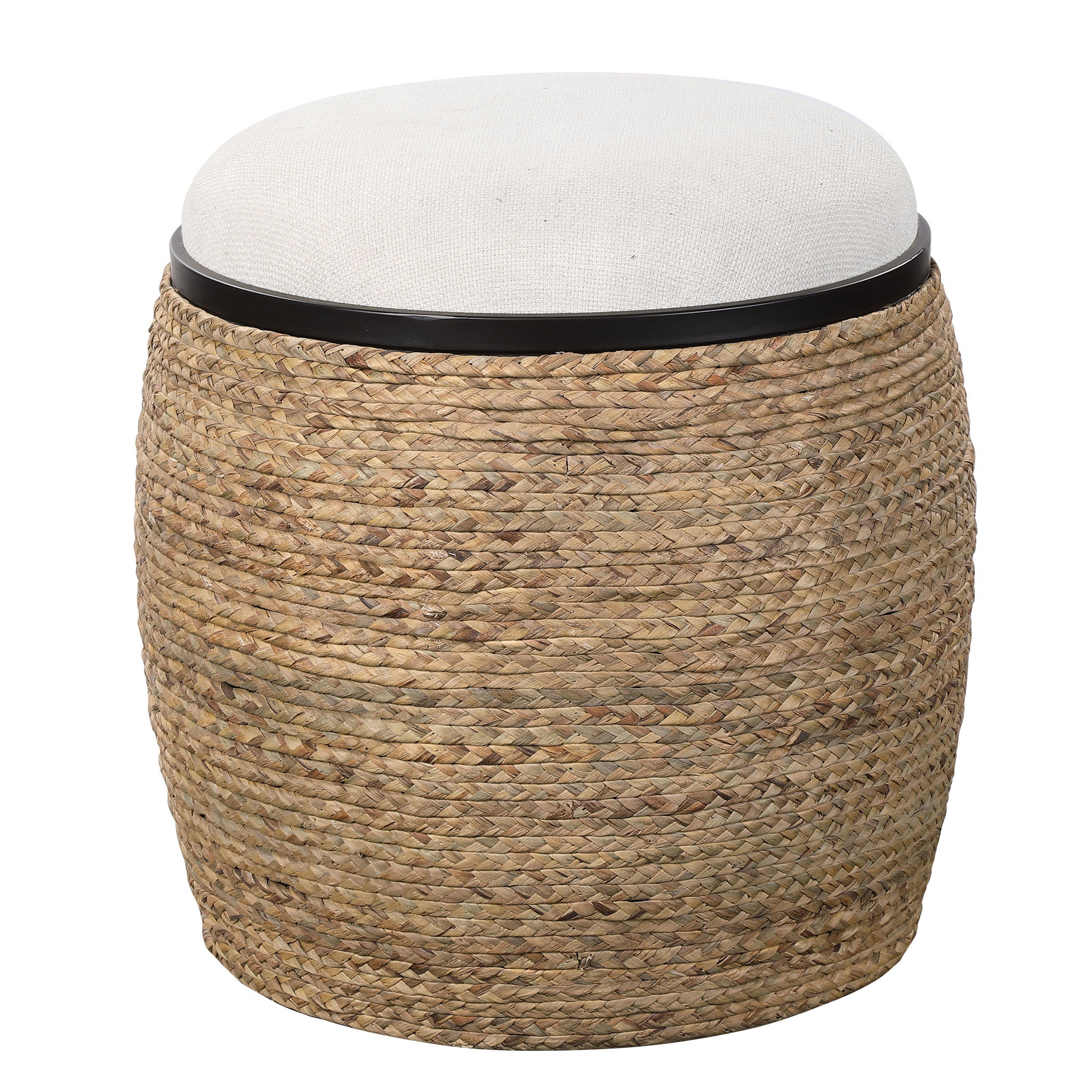 Island Straw Accent Stool large image 