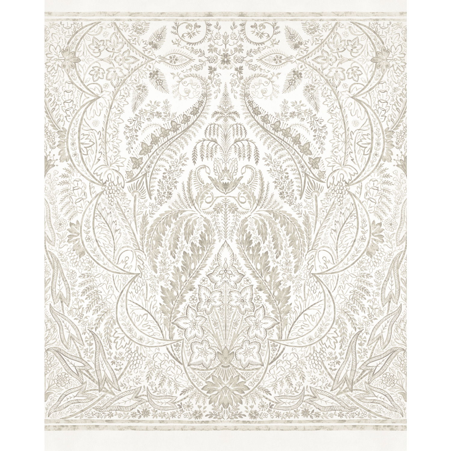 Beige Jaipur Paisley Damas Wall Mural large image 