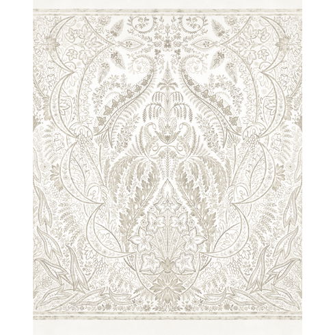 Beige Jaipur Paisley Damas Wall Mural