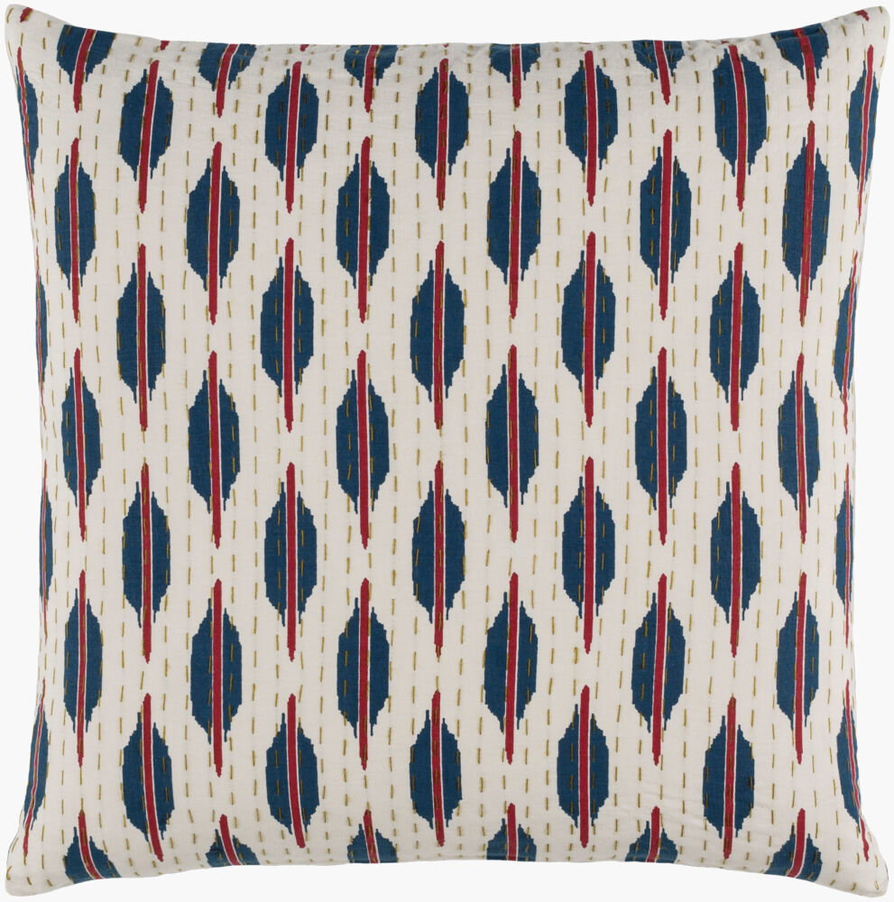 Kantha Accent Pillow, Decorative Pillow by Surya, 20" length x 20" width