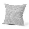 Jennelle 22x22 Cream with Indigo Print Linen Square Pillow Cover, Decorative Pillow by Mercana, 22" length x 22" width x 0.2" height thumbnail 1