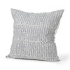 Jennelle 22x22 Cream with Indigo Print Linen Square Pillow Cover, Decorative Pillow by Mercana, 22" length x 22" width x 0.2" height thumbnail 1