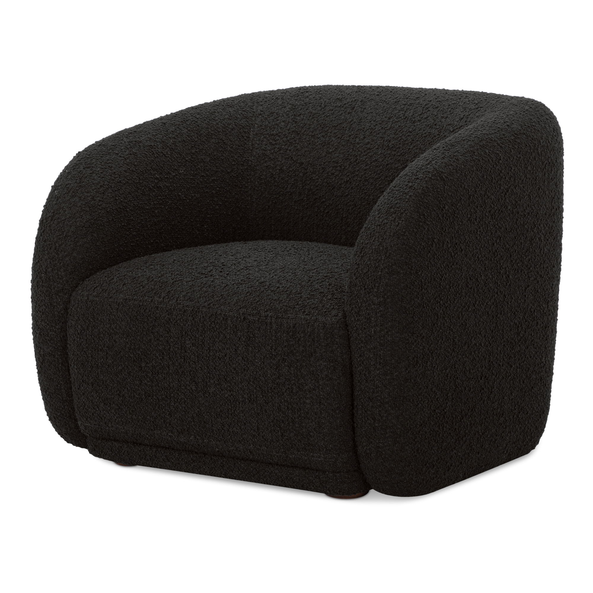 Faye Accent Chair Black Boucle, by Moe's Home, 33.5" width x 29.8" height x 32.2" depth View 2