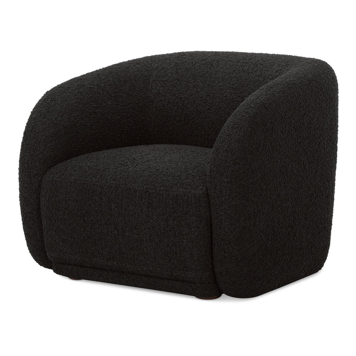 Faye Accent Chair Black Boucle, by Moe's Home, 37" width x 29.25" height x 33" depth View 2