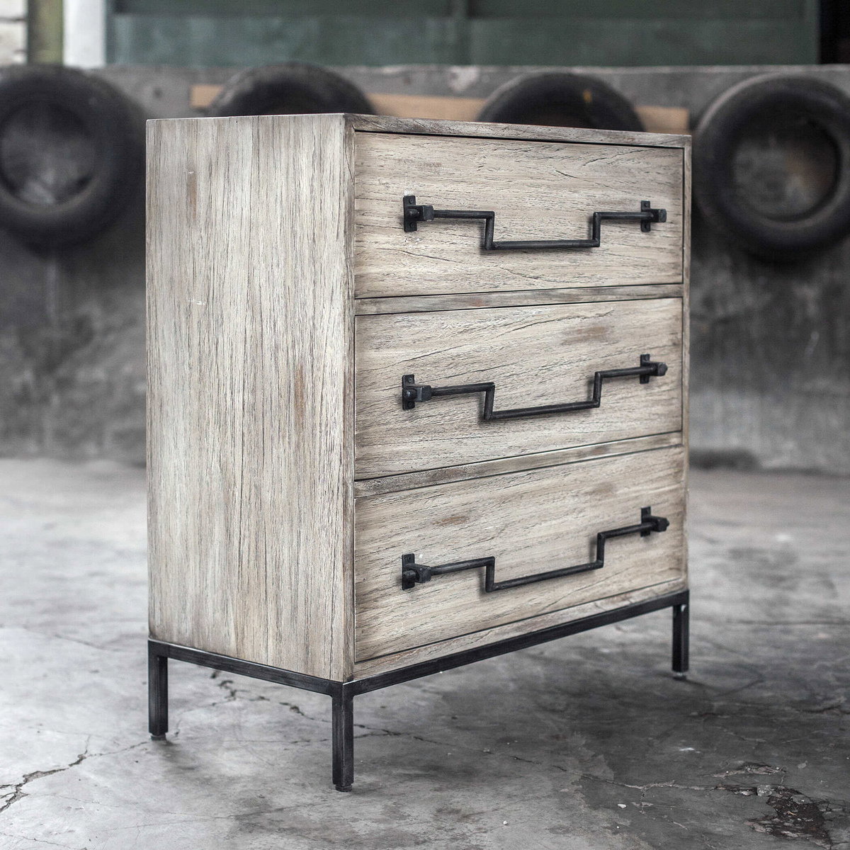 Jory Aged Ivory Accent Chest, Cabinets & Chest by Uttermost, 30" width x 32.5" height x 14" depth View 5