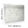 Stretcher Brick Light Grey Peel & Stick Wallpaper thumbnail 3