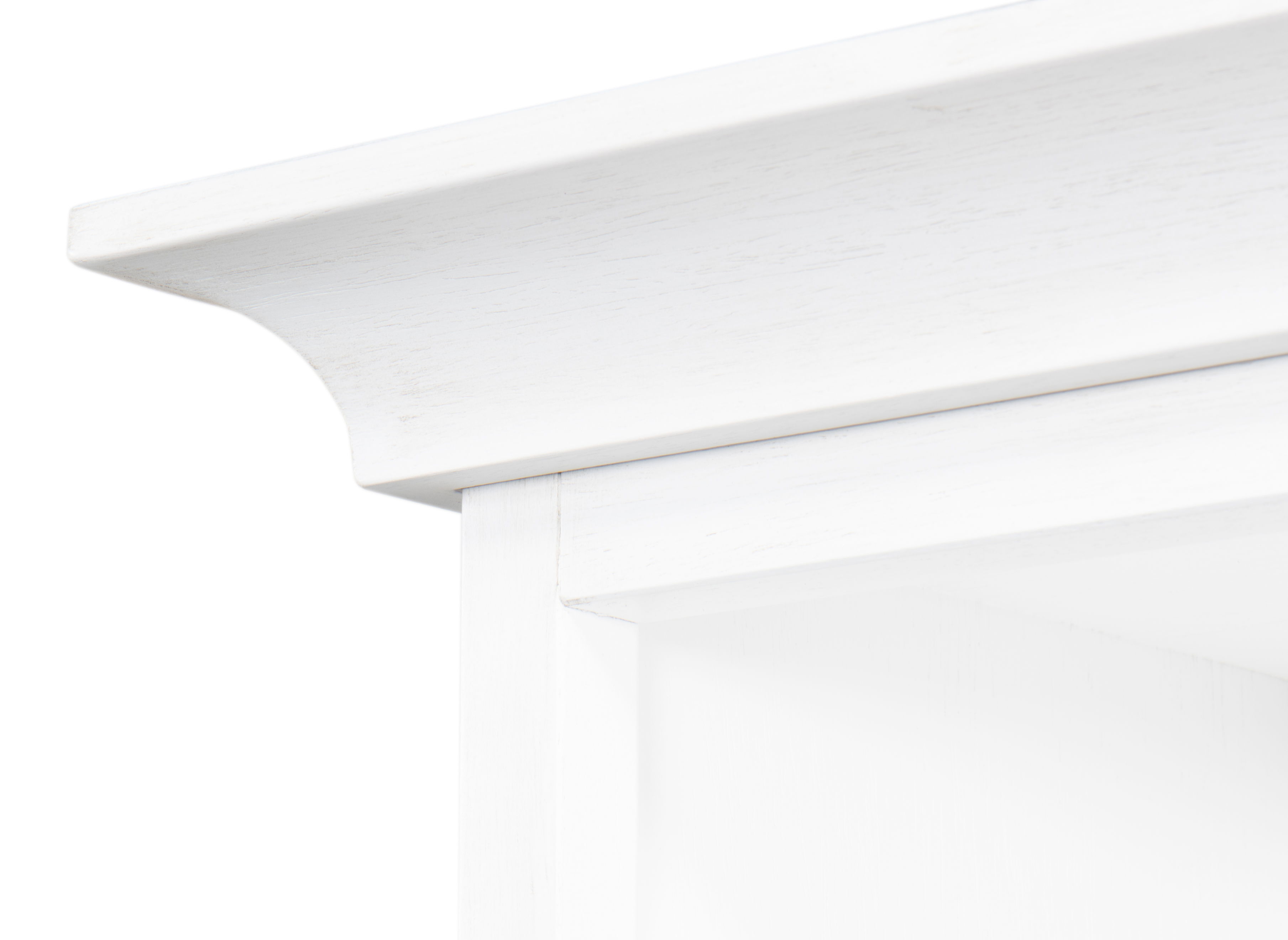 Open Shelf Bookcase, Cortina White, Shelving & Bookcase by Sarreid, 35" length x 16" width x 78" height View 6