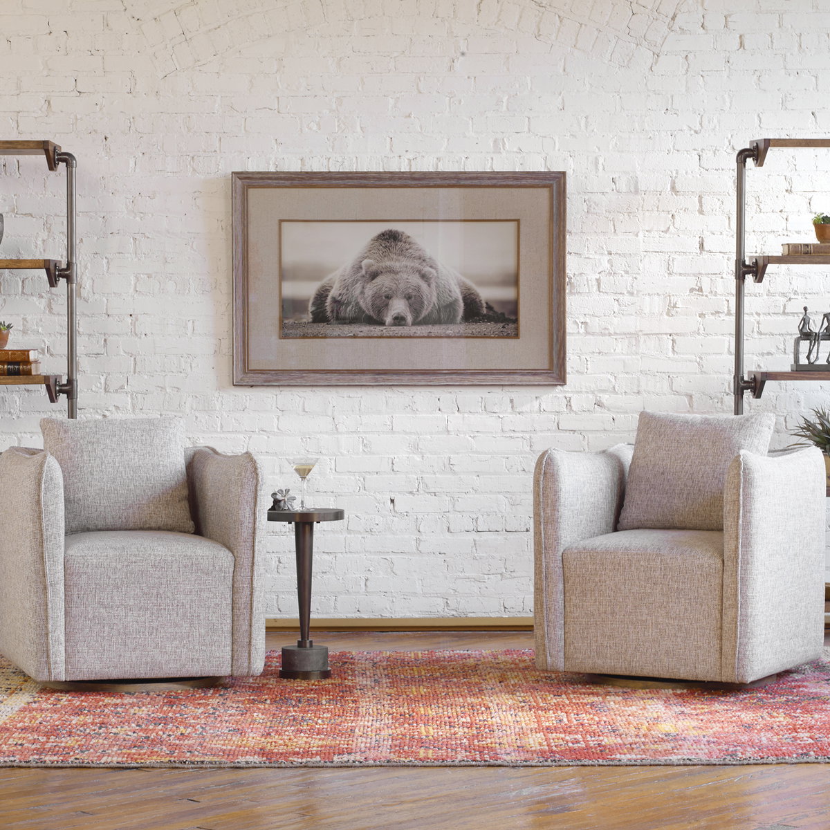 Deep Sleep Bear Print, Art by Uttermost, 50.12" width x 32.12" height x 1.12" depth View 5