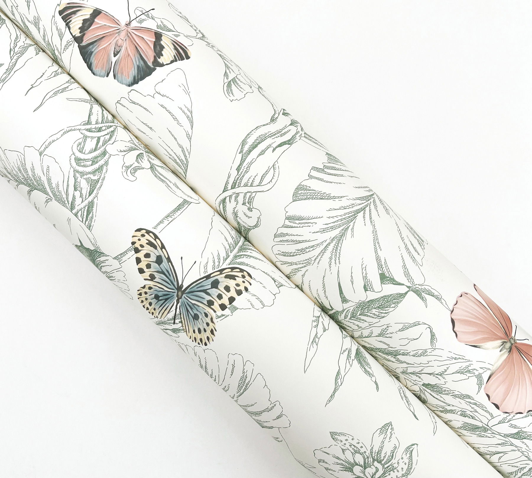Papillon Blush Wallpaper, by York Wall, 27' length x 2'3" width x 0.02" depth View 4