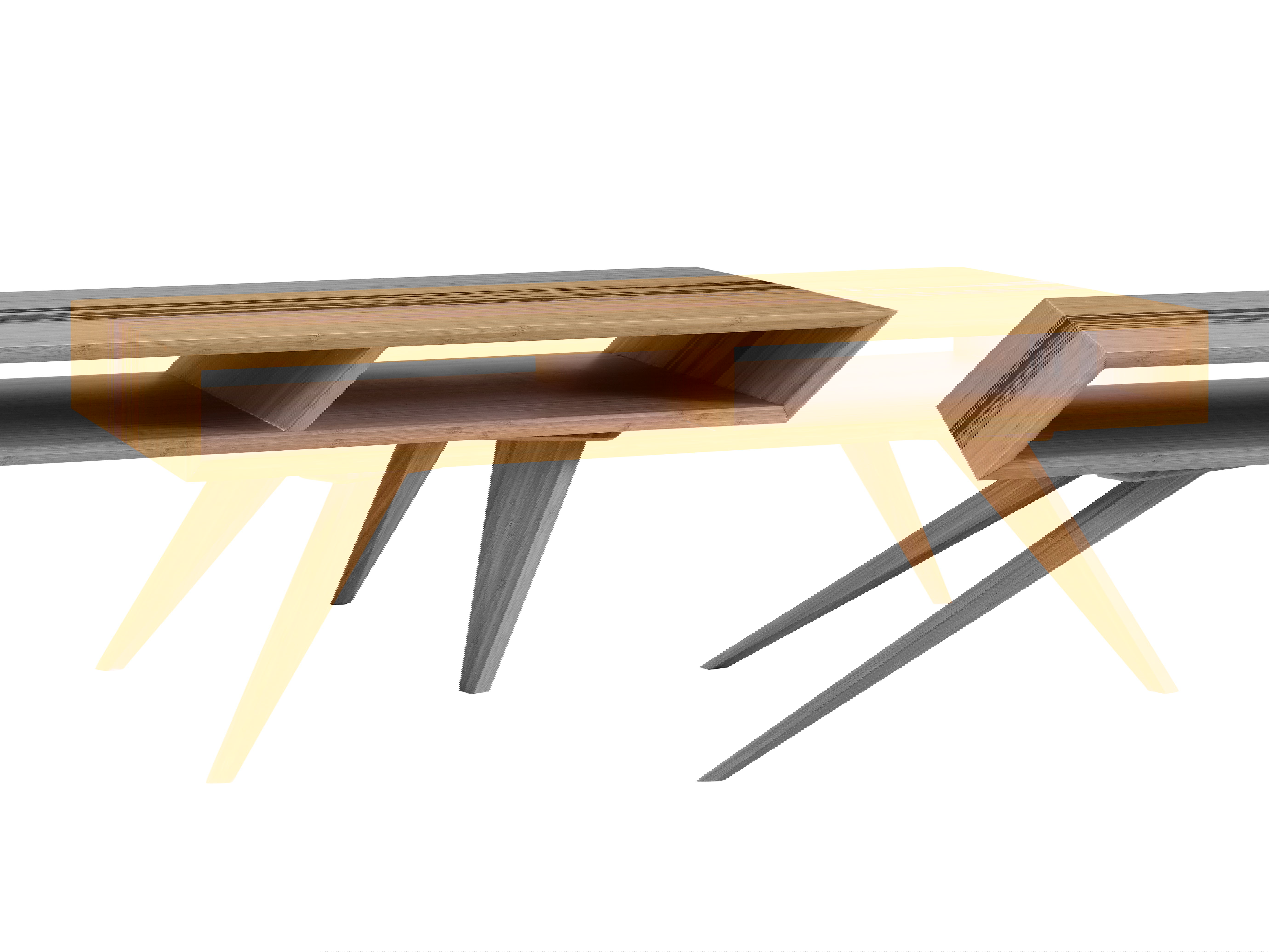 Azara Coffee Table, Caramelized, Living Room by Greenington, 24" length x 46" width x 17.5" height View 1