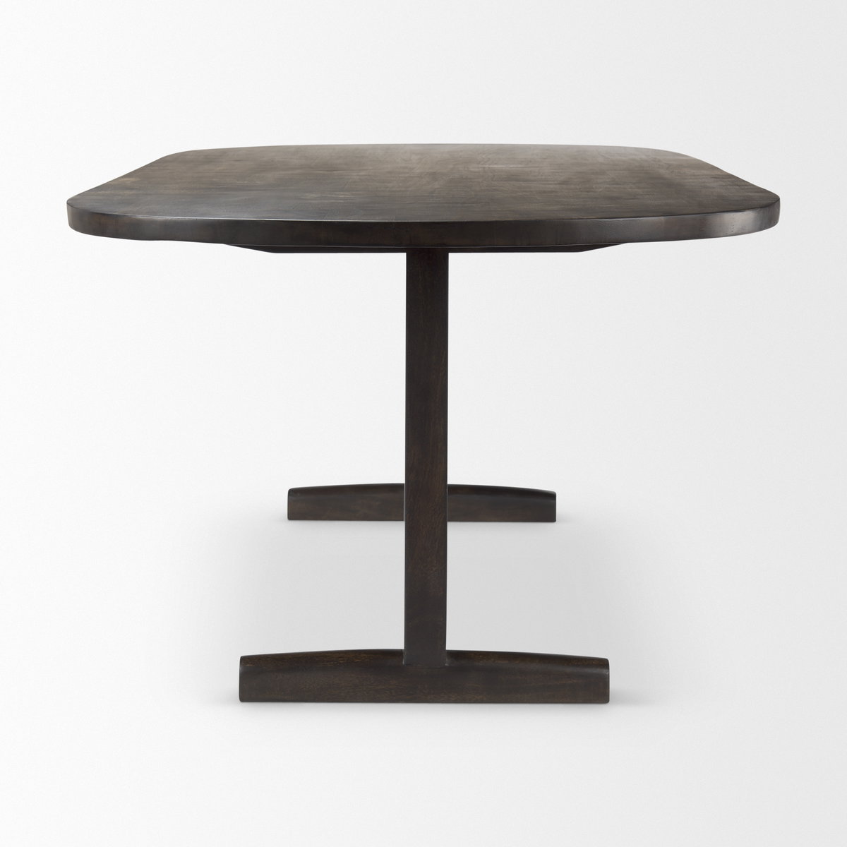 Viktor 94'L Dark Brown Solid Wood Dining Table, by Mercana, 94" length x 42" width x 30" height View 3
