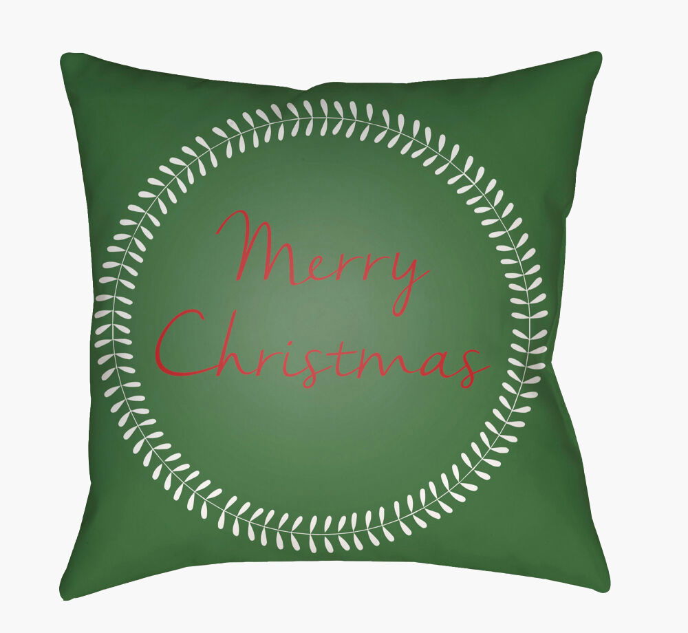 Merry Christmas II Accent Pillow, Decorative Pillow by Surya, 18" length x 18" width