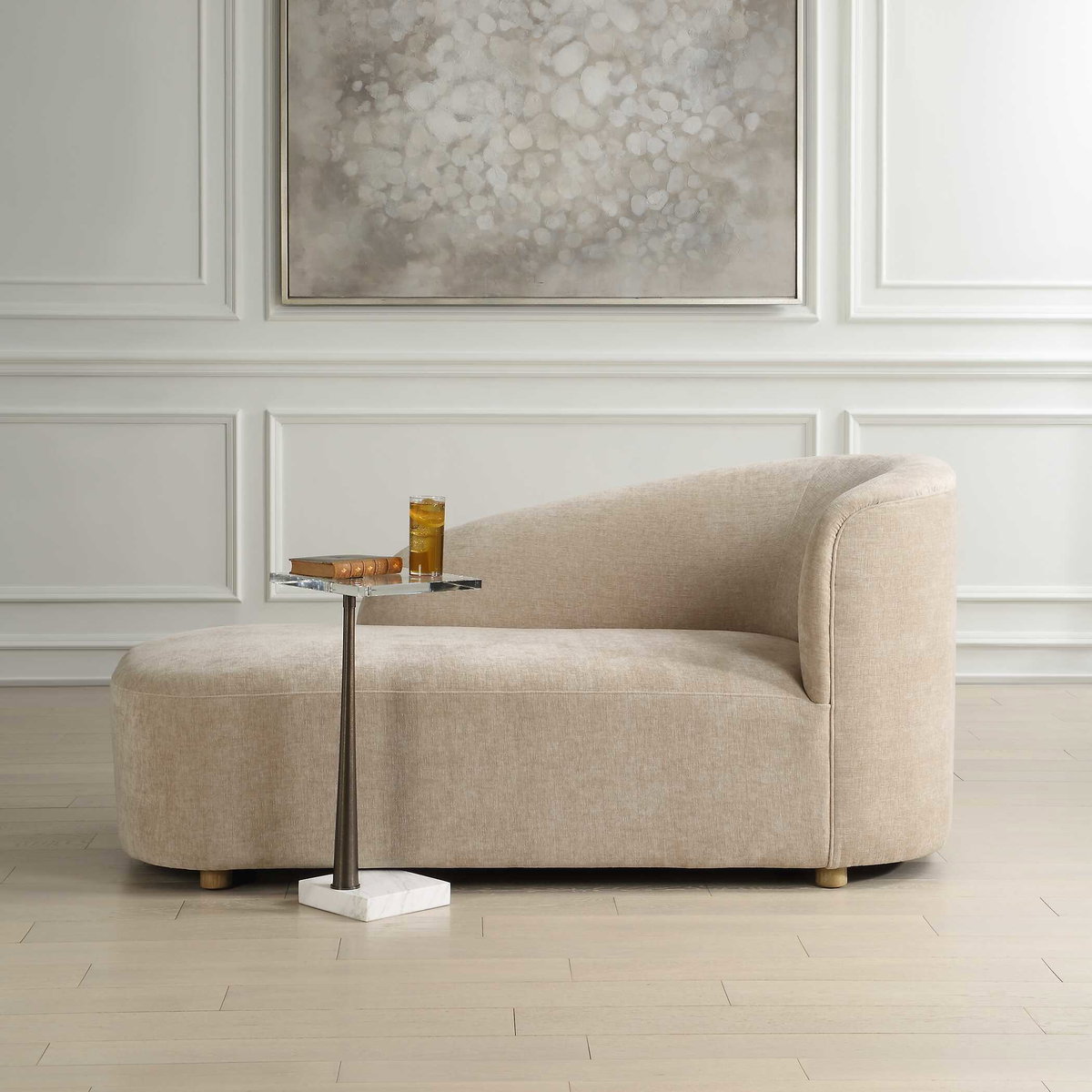 Fae Arm Chaise Lounge, Chaise Lounges & Daybed by Uttermost, 67" width x 32" height x 32" depth View 2