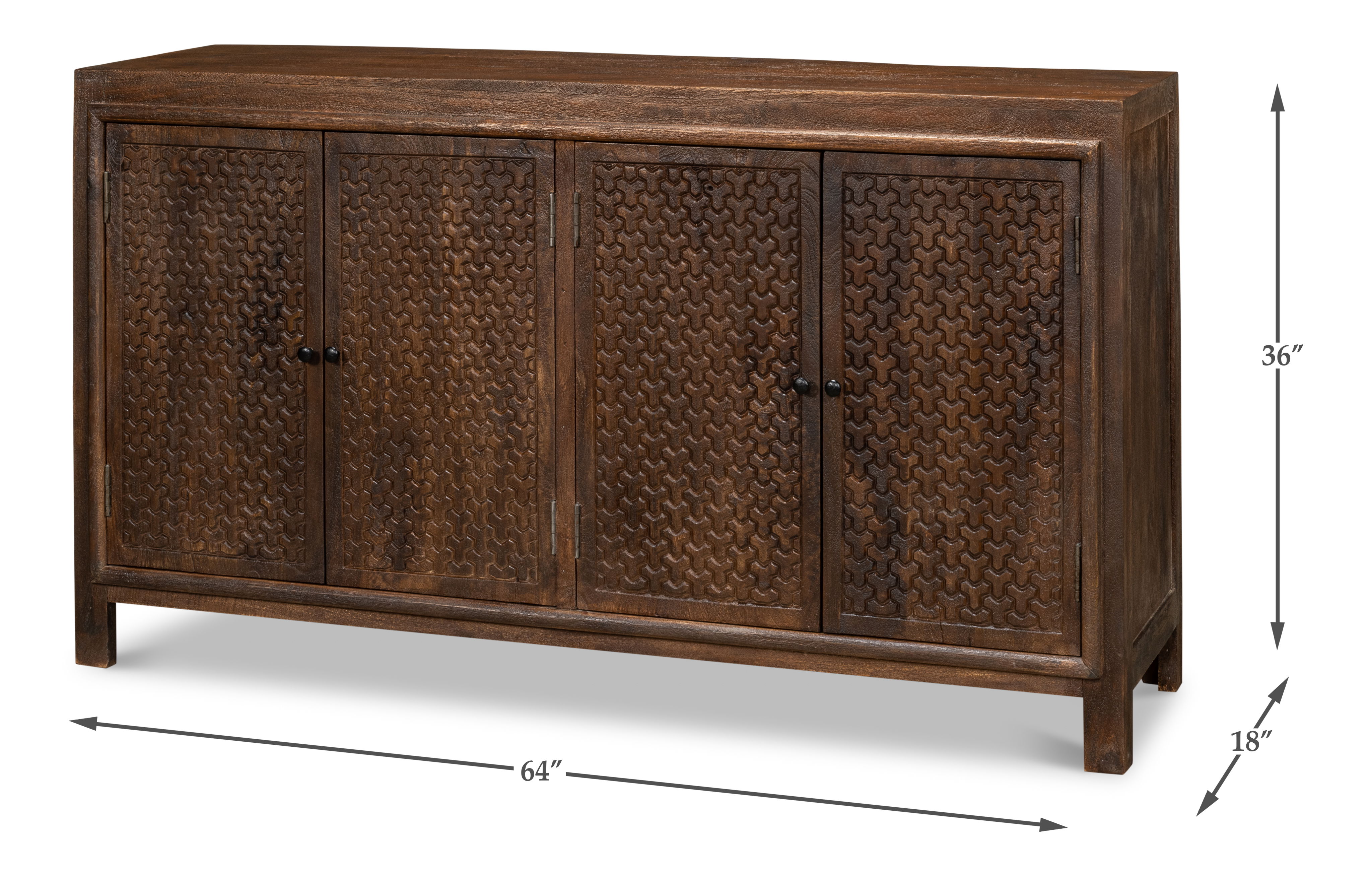 Battle Chainmail 4 Door Sideboard large image 