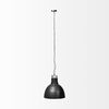 Minerva 19x22 Metallic Gray Hammered Detail Pendant Light, by Mercana, 19" length x 19" width x 22" height thumbnail 3