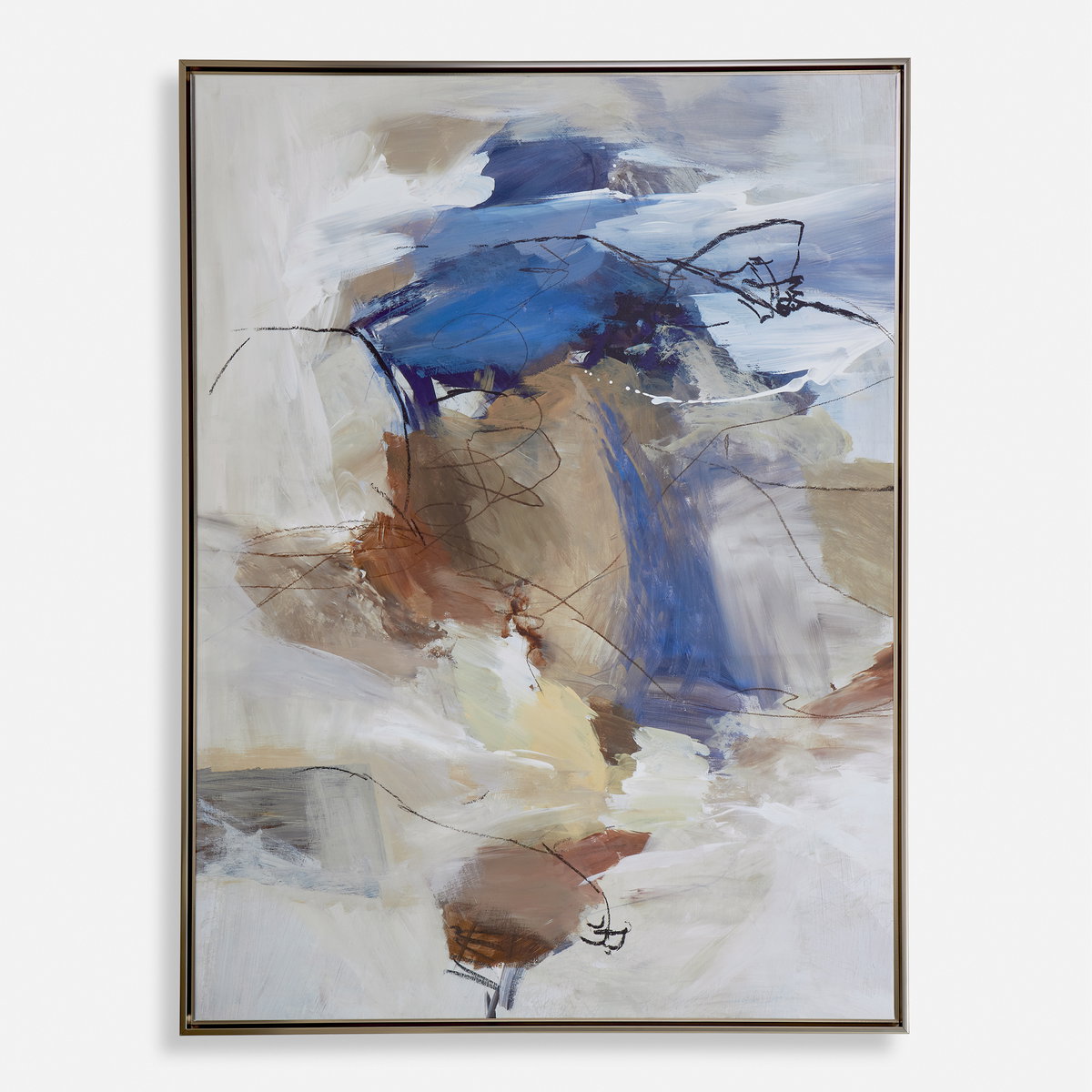 Subtle Nuances Framed Abstract Art, by Uttermost, 55.5" width x 41.5" height x 2" depth View 1