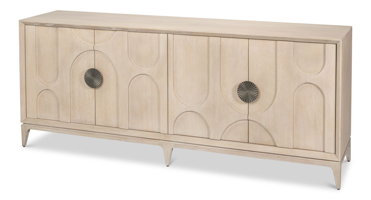 Carillon Credenza, by Sarreid, 1" length x 6'8" width x 2'8" height View 1