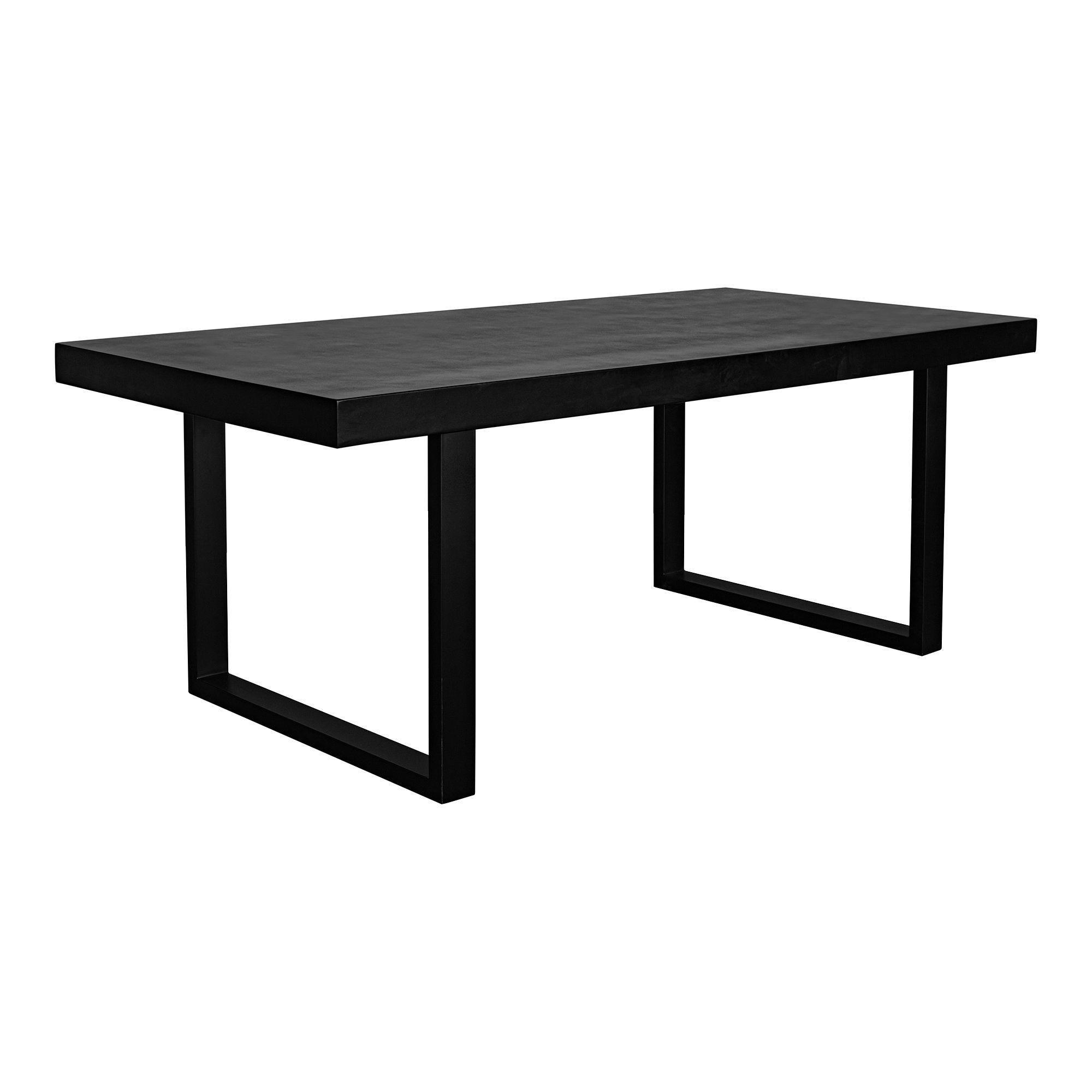 Jedrik Large Outdoor Dining Table Black, Outdoor Table by Moe's Home, 6'7" width x 2'6" height x 3'3" depth View 2