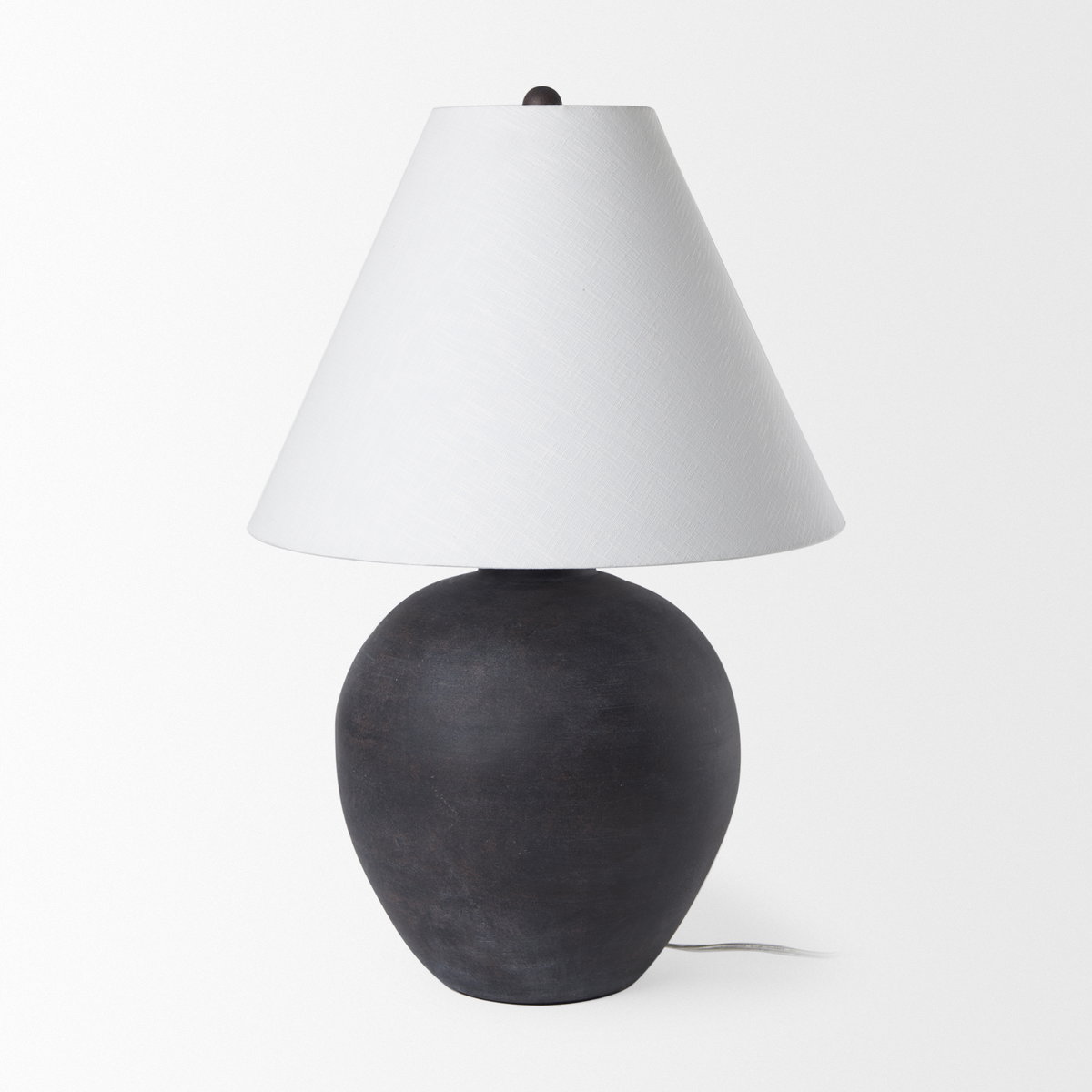 Marvin Black Ceramic Table Lamp, by Mercana, 18" length x 18" width x 27.5" height View 4