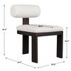 Bolster Back White Outdoor Dining Chair, Outdoor Chair by Uttermost, 1'8" width x 2'7.3" height x 2'4" depth thumbnail 3