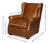 London Dry Accent Chair, Cuba Brown thumbnail 14