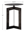 Deltoid Gunmetal Accent Table, Side & End Table by Uttermost, 17.5" width x 24" height x 17.5" depth thumbnail 3