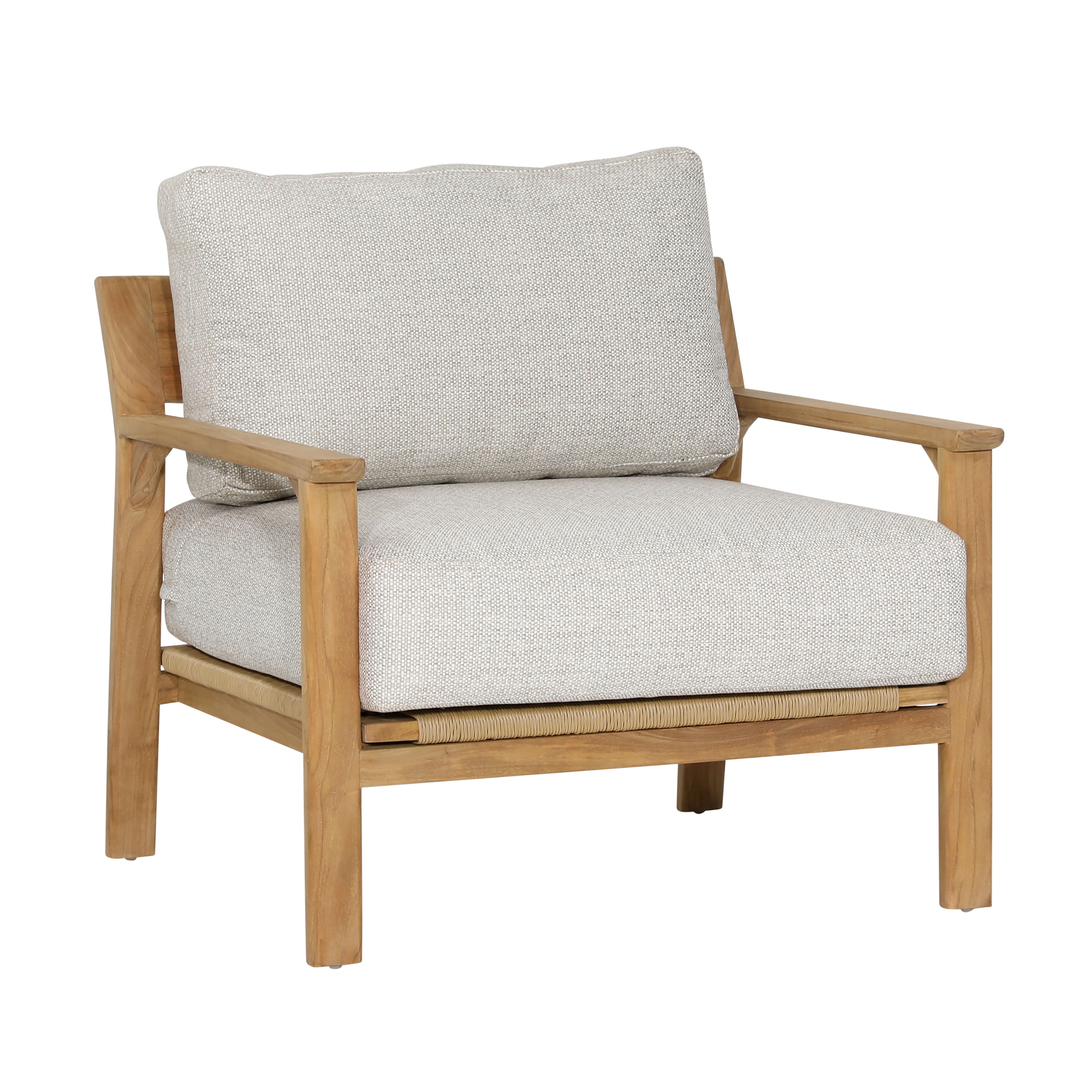 Lexy Outdoor Occasional Chair Taupe, Accent Chair by Dovetail, 32" width x 27" height x 32" depth View 1