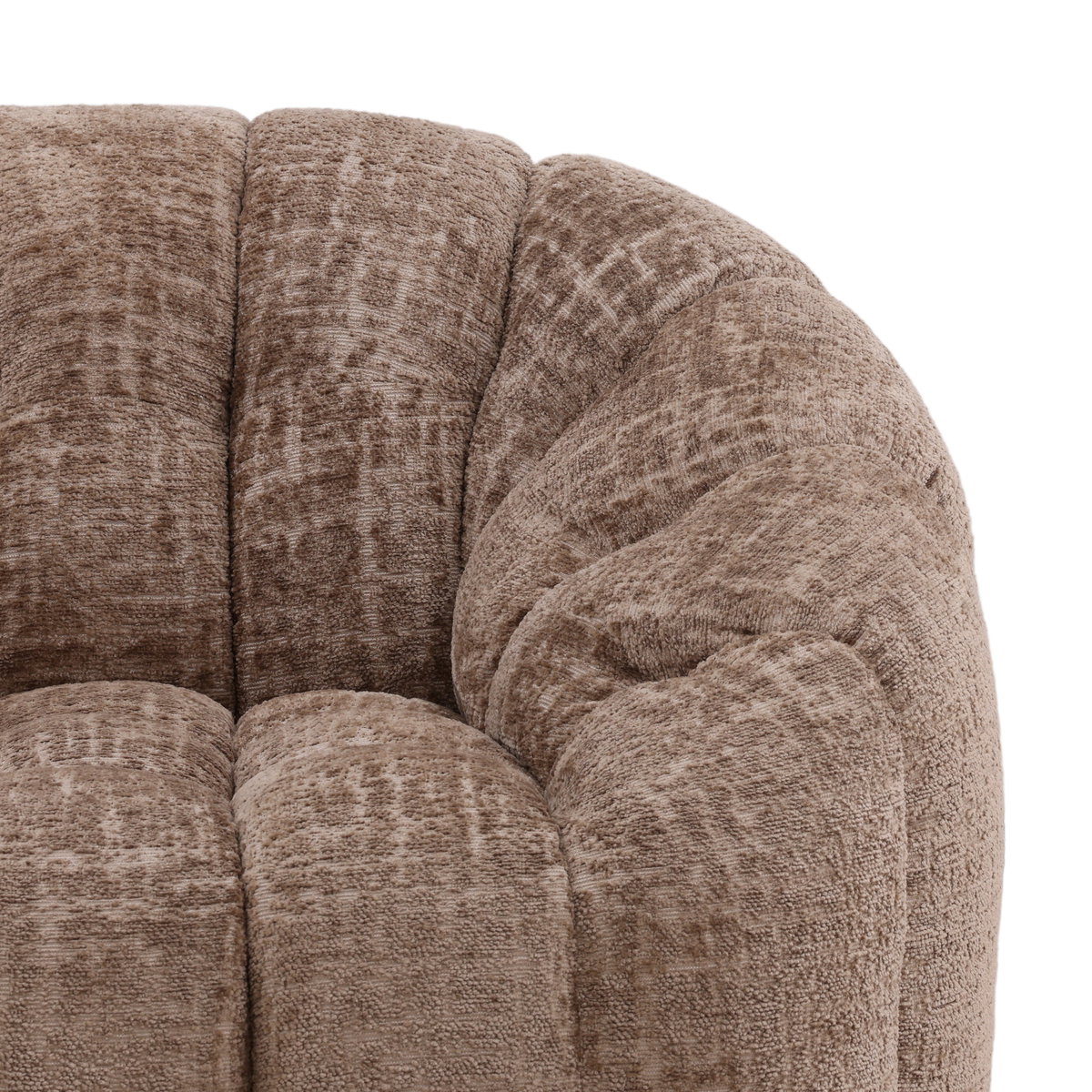 Rume Swivel Chair Brown, Accent Chair by Dovetail, 42.13" width x 30.71" height x 38.98" depth View 6