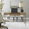 Aristotle Natural Wood Modern Desk, Furniture by Uttermost, 52" width x 30" height x 20" depth thumbnail 5